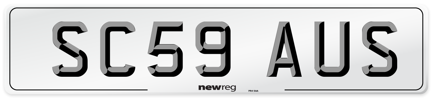 SC59 AUS Number Plate from New Reg